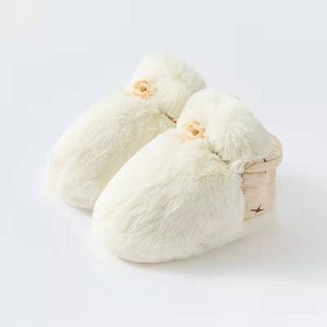 MyKids-USA Newborn Baby Solid Color Plush Warm Shoes Outfits In Autumn & Winter - 1 of 4
