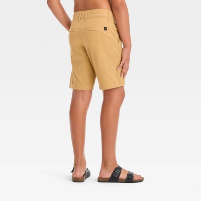 Art Class Boys' Solid Swim Shorts - art class™ Tan 6: Quick Dry, Adjustable Waistband, UPF 50+ — фото 3