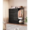 Garvee Clothes Rack with 16 Fabric Drawers, Portable Closet Wardrobe with 2 Shelves and Hanging Rod, Heavy Duty Garment Rack, Storage Organizer - 2 of 4