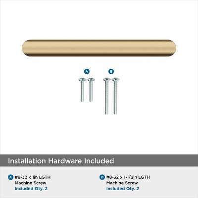 Champagne Bronze 3-3/4 inch Modern Bar Cabinet Pull