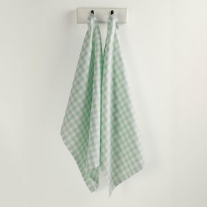Solino Home Linen Gingham Check Kitchen Towels - 1 of 4