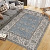 Machine Washable Living Room Rugs Large Vintage Floor Cover with Non-Slip Backing, Stain-Resistant Low Pile Indoor Mat, Floral Accent Rugs - 3 of 4