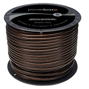 PowerBass AWS-8G - 8 Gauge 230 Feet Ground Wire Spool - 1 of 2
