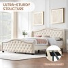 Queen/King Size Upholstered Platform Bed Frame with Tall Headboard - 3 of 4