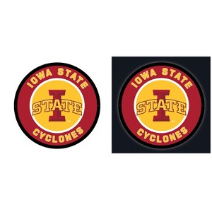 Evergreen Ultra-Thin Edgelight LED Wall Decor, Round, Iowa State University- 23 x 23 Inches Made In USA - 1 of 4