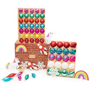 Every Day is Christmas Deluxe 80 Piece Set of Shatterproof Ornaments, Full Tree Ornament Set, Christmas Balls and Decorations - 1 of 4