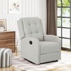 Fabric Manual Push Back Recliner Chair, Compact Design for Living Room - 4 of 4