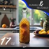 Nevlers 17 oz Dotted Round Swing Top Glass Bottle Set - 4 of 4