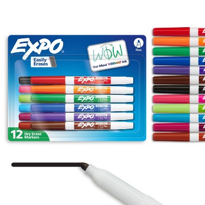 Expo 12ct Dry Erase Markers Colors Fine Point