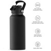 SUGIFT 34oz Stainless Steel Water Bottle with Straw Lid – Vacuum Insulated & Portable - 3 of 4