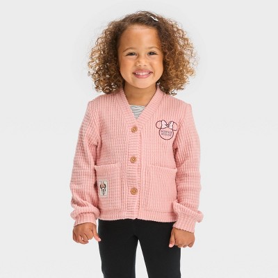 Image of Toddler Girls' Mickey Mouse & Friends Cardigan - Pink 12M