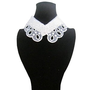 White Romantic Floral Lace Collar Necklace - 1 of 1