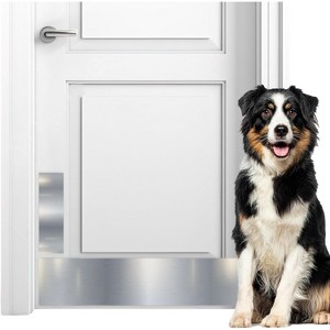 Panther Armor Push Plate, Metal Door Protector for Dog Scratching, Scratch Guards for Doors - 1 of 4