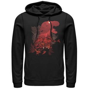 Men's Jurassic Park T. Rex Silhouette Pull Over Hoodie - 1 of 3