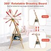 SEVOBAL Doodle Mats and Boards 3-in-1 Wooden Art Easel Rotatable Drawing Board Educational Toy for Kids, Orange, 26.32"*22"*18.05" - 2 of 4