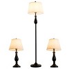 Tangkula 3-Pack Vintage Style Metal Floor and Table Lamp Set for Home Living Room - 3 of 4