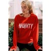 Women's Who's Naughty Holiday Sweatshirt - WKNDER - 3 of 3