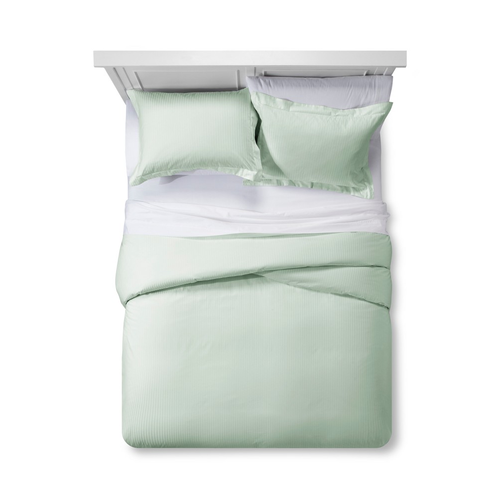 Gray Mint Damask Stripe Duvet Cover Set (King) - Fieldcrest was $99.99 now $69.99 (30.0% off)