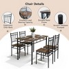 Dyonery Rectangular Dining Table Set for 4,5-Piece Kitchen Table and 4 Chairs,Dining Room Table Set,Space-Saving Kitchen Table Set for Small Space - 3 of 4