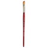 Princeton Velvetouch Angle Shader Brush, Synthetic Bristles, Short Handle Mixed Media Paint Brush, Scarlet, Size 3/8 inch, Pack of 3 - 2 of 4