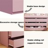 6 Drawer Double Dresser, Dresser Closet With Modern Wide Chest Of 6 Sliding Drawers, Large Storage Cabinet For Bedroom Hallway Living Room Pink - 4 of 4