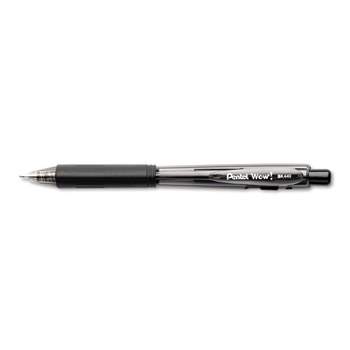 Pentel WOW! Retractable Ballpoint Pen 1mm Black Barrel/Ink Dozen BK440A
