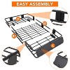 Universal Rooftop Cargo Basket & Carrier Bag Set, Heavy Duty Roof Rack Storage - 4 of 4