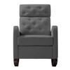 Dexmalle Nursery Rocking Chair with Rubber Wood Legs and Side Pocket - 3 of 4