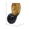 Toltec Lighting Any 1 - Light Sconce in  Matte Black with 5" Gold Fusion Shade - 2 of 2