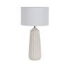Traditional Ceramic Table Lamp White - Olivia & May: Modern Linen Shade, No Assembly, E26 Socket - 4 of 4