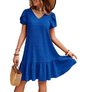 cute blue summer dresses UEAL Cute Summer Dresses for Women Teens Blue Floral Graduation Sun Dresses  for Women 2026 Small Blue Floral at Amazon Women's Clothing store