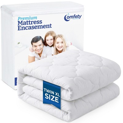 Waterproof Mattress Pad, Soft Bamboo Viscose Fitted Mattress Cover, Breathable Cooling Cover with Deep Pocket Fits Up to 16", Machine Washable