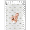 Sweet Jojo Designs Gender Neutral Baby Fitted Crib Sheet Boho Rainbow White and Green - 4 of 4