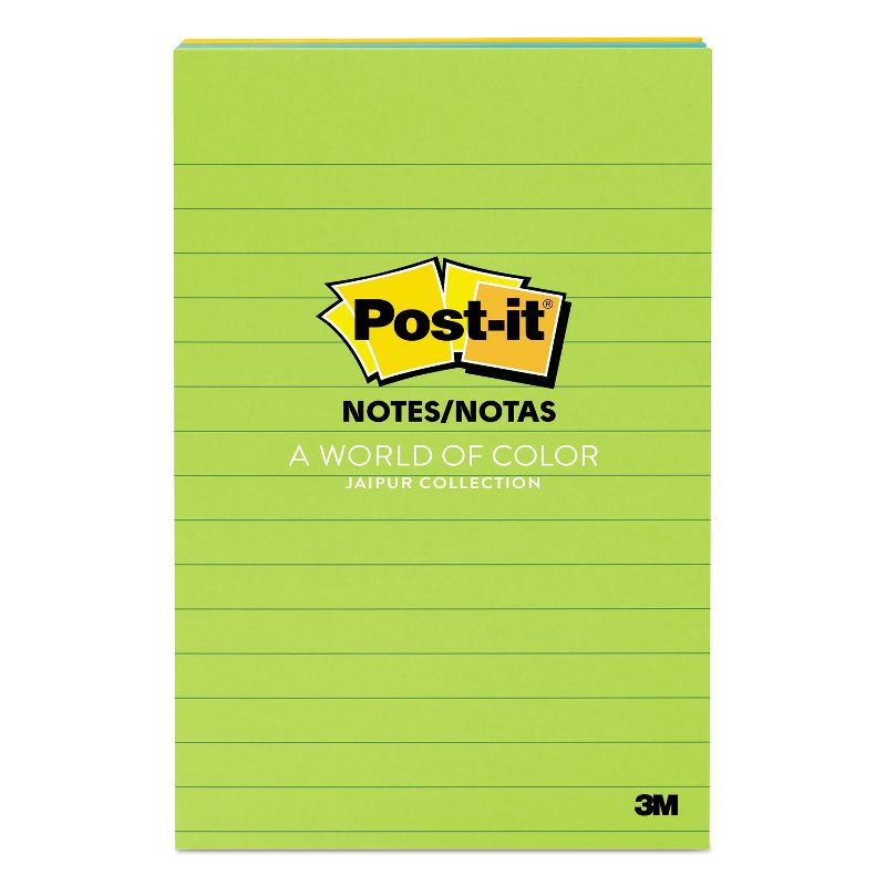 Post-it Original Pads in Jaipur Colors Lined 4 x 6 100-Sheet 3/Pack 6603AU, 3 of 7