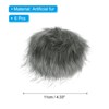 Unique Bargains Fluffy Soft Elastic Faux Fur Pom Poms for Hats DIY Scarves Gloves 6 Pcs - 2 of 4