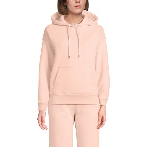 Lands' End Women's Serious Sweats Relaxed Long Sleeve Hoodie Sweatshirt - 1 of 3