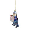 Northlight Busy Santa USPS "Priority Mail" Carrier Glass Christmas Ornament - 6" - Blue - 4 of 4