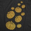 Womens Gold Glitter Pumpkins T Shirt Funny Cute Halloween Top Graphic Novelty Tee - Crazy Dog Women's T Shirt - 2 of 4