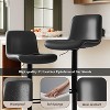 Set of 2 Adjustable Bar Stools, Modern PU Leather Swivel Counter Stools with Back Support, for Kitchen Island, Breakfast Bar, or Home Pub - 4 of 4