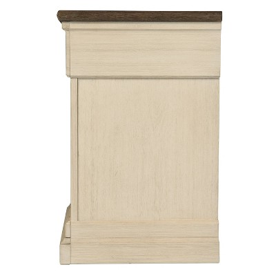 Farmhouse Fresh Two-Tone 1 Drawer Nightstand with USB Ports