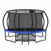 Whisen Outdoor Pumpkin Trampoline with Safety Enclosure Net, Foam Padded Poles, W-Shaped Legs, Balance Bars - 3 of 4