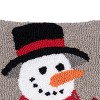 C&F Home 16" x 16" Snowman & Cardinals Hooked Throw Pillow - 2 of 3