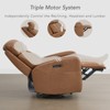 Spruce & Spring Triple Motor Leather Power Swivel Recliner with Adjustable Lumbar - 2 of 4