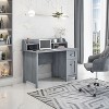 NicBex 47.25 Inch Computer Home Office Desk with Drawer,Cabinet and Open Shelves,Gray - 2 of 4