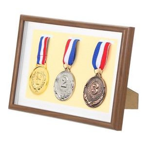 Unique Bargains Picture Frame Shadow Box Sports 3 Medal Display Case 1 Pc - 1 of 4