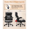 Grungis PU Leather Swivel Office Chair with Wheels,Modern Gaming Chair with Adjustable Height and Thigh Exerciser,Computer Chair for Office - 3 of 4