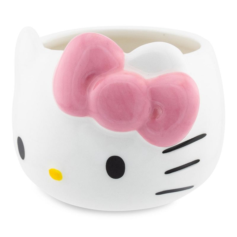 Silver Buffalo Sanrio Hello Kitty Pink Bow Sculpted Ceramic Mini Mug | Holds 3 Ounces, 3 of 10