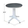 International Concepts 30" Round Top Pedestal Table - Dining Height - White/Heather Gray - 4 of 4