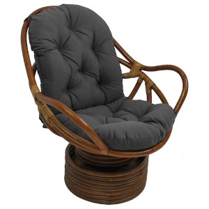 Blazing Needles, 48-inch by 24-inch Solid Outdoor Spun Polyester Swivel Rocker Cushion - 1 of 1