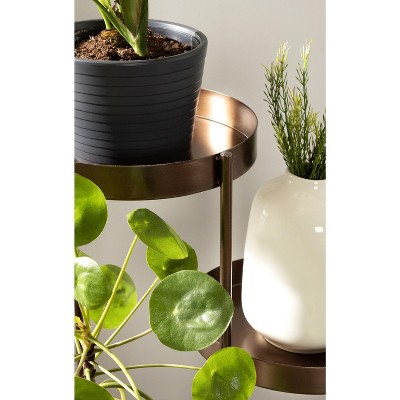 Bronze 4-Tier Modern Metal Plant Stand